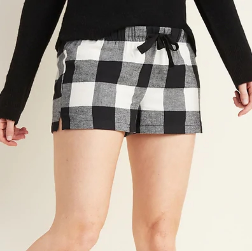 Flannel women's boxers in black buffalo 🐃